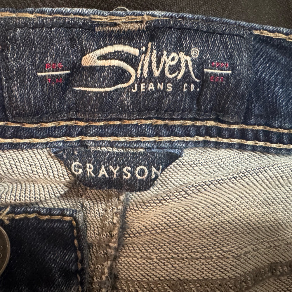 Silver Jeans Men’s Dark Indigo Straight Leg Jeans. 34 x 30 - Picture 5 of 6